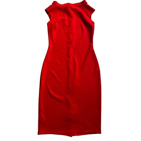 NEW YORK COMPANY MIDI BODYCON RED PENCIL DRESS M - Picture 1 of 7
